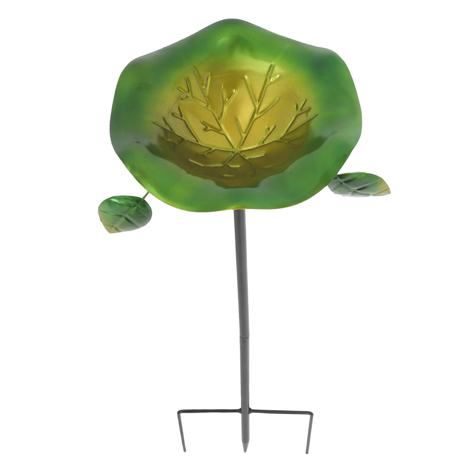 

Outdoor Metal Lotus Leaf Bird Bath Feeder Stake Garden Yard Decoration Bird Bath Bowl Balcony Patio Water Food Feeder