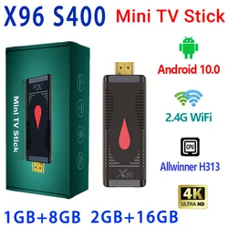X96 S400 Smart TV Stick Allwinner H313 4K Media Player Android 10 TV BOX 2.4G 5G Wifi 2G16G 1G8G TV Dongle Receiver PK S96 Stick