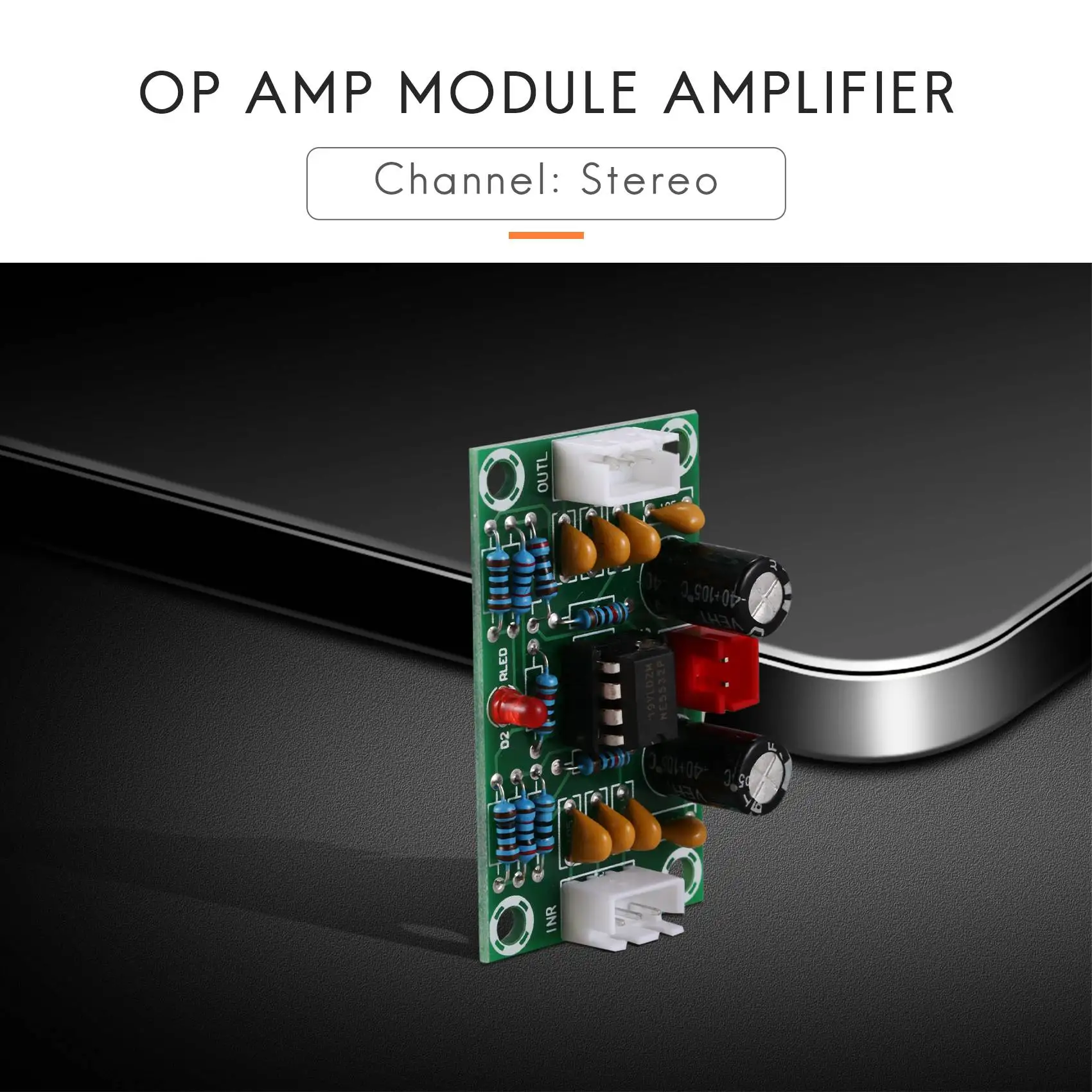 

A98Z Mini Preamp Op Amp Module Amplifier Dual Channel NE5532 Preamplifier Tone Board 5 Times Wide Voltage 12-30V