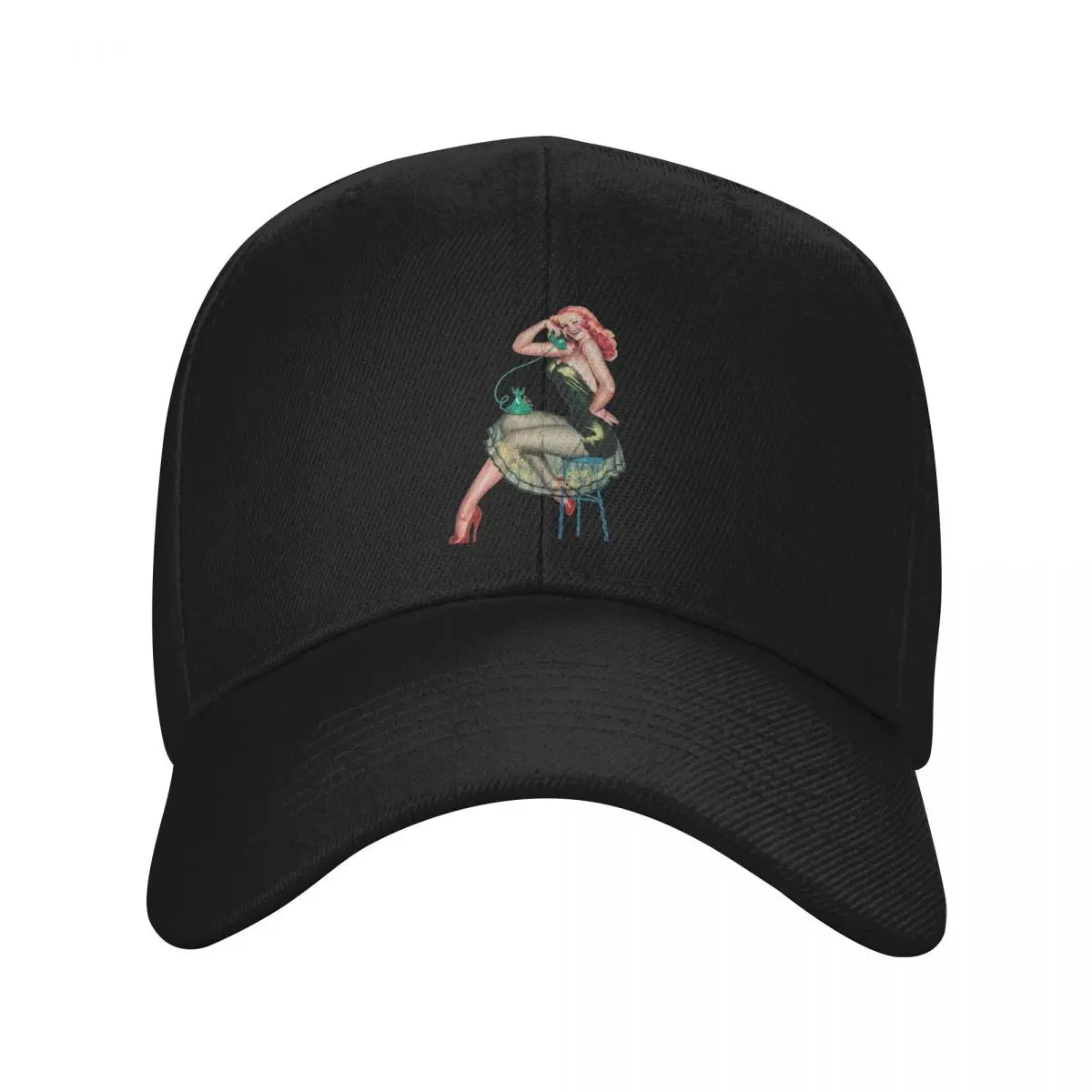 Funny Pin Up Girl Vintage Retro Baseball Cap Hat Baseball Cap Snap Back Hat hiking hat Luxury Man Caps For Men Women's