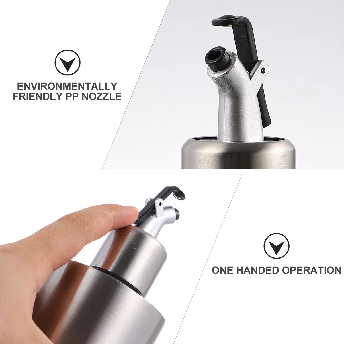 

Stainless Steel Oil Bottle Leak Proof Cooking Oiler For Home Kitchen Outdoor Barbecue Condiment Container Sauce Dispenser Metal