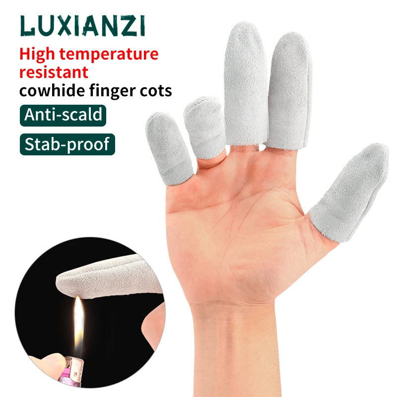 LUXIANZI Anti-scalding Welding Finger Cots For Hand Sewing Sanding Welders Repair High Temperature Thumb Protector Sleeve Cover