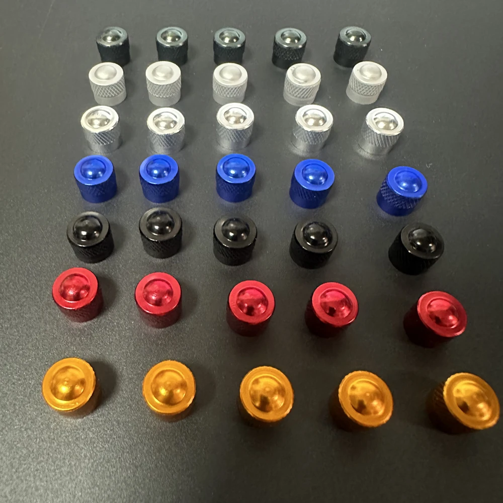 Tire Valve Stems Cap Aluminum Tire Wheel Stem Air Valve Caps Dustproof Caps Bike Auto Bicycle Scooter Valves Nozzle Dust Cap