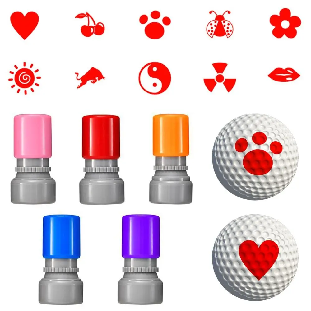 Plastic Golf Stamp Marker Quick-dry Shell Mark Seal Golf Ball Stamper Color Random Outdoor Golf Accessories