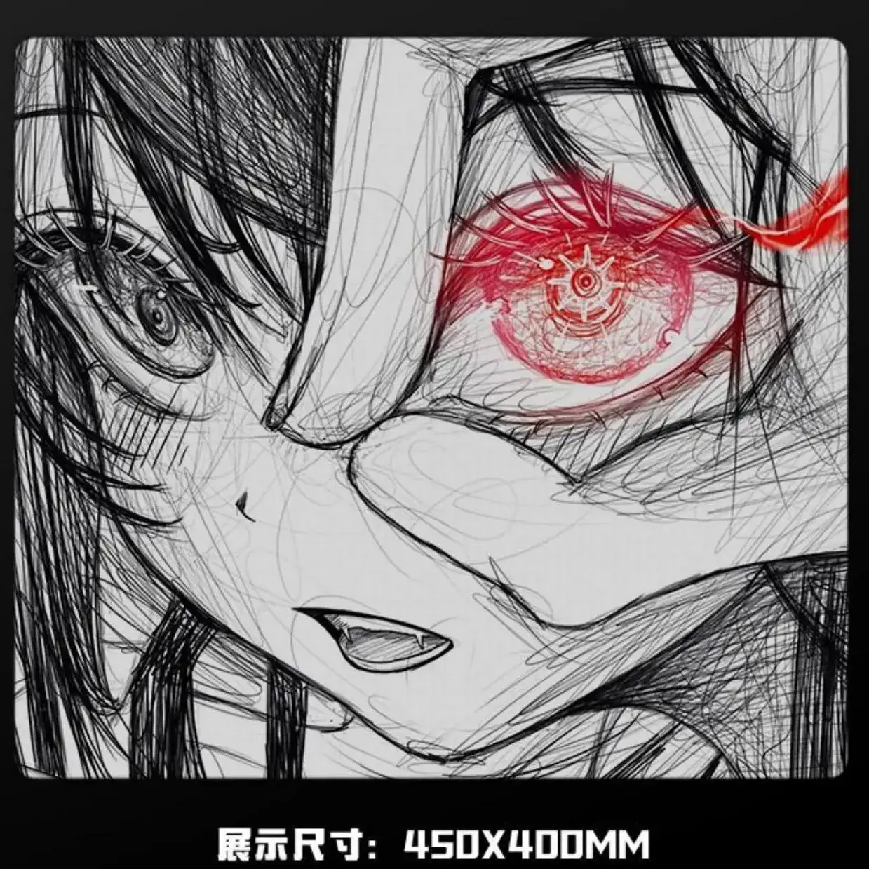 

Red Eye Glass Mousepad Sora Game Mouse Pad Customized Pattern Tempered Smooth Gaming Desk Mat Fps Esports Office Gaming