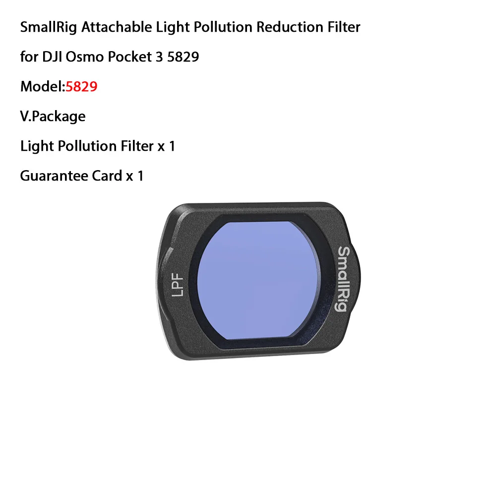SmallRig magnetisch CPL / UV-filter 1/4 effect zwarte mist / lichtvervuilingsreductiefilter ND2-ND32 filter voor DJI Osmo Pocket 3