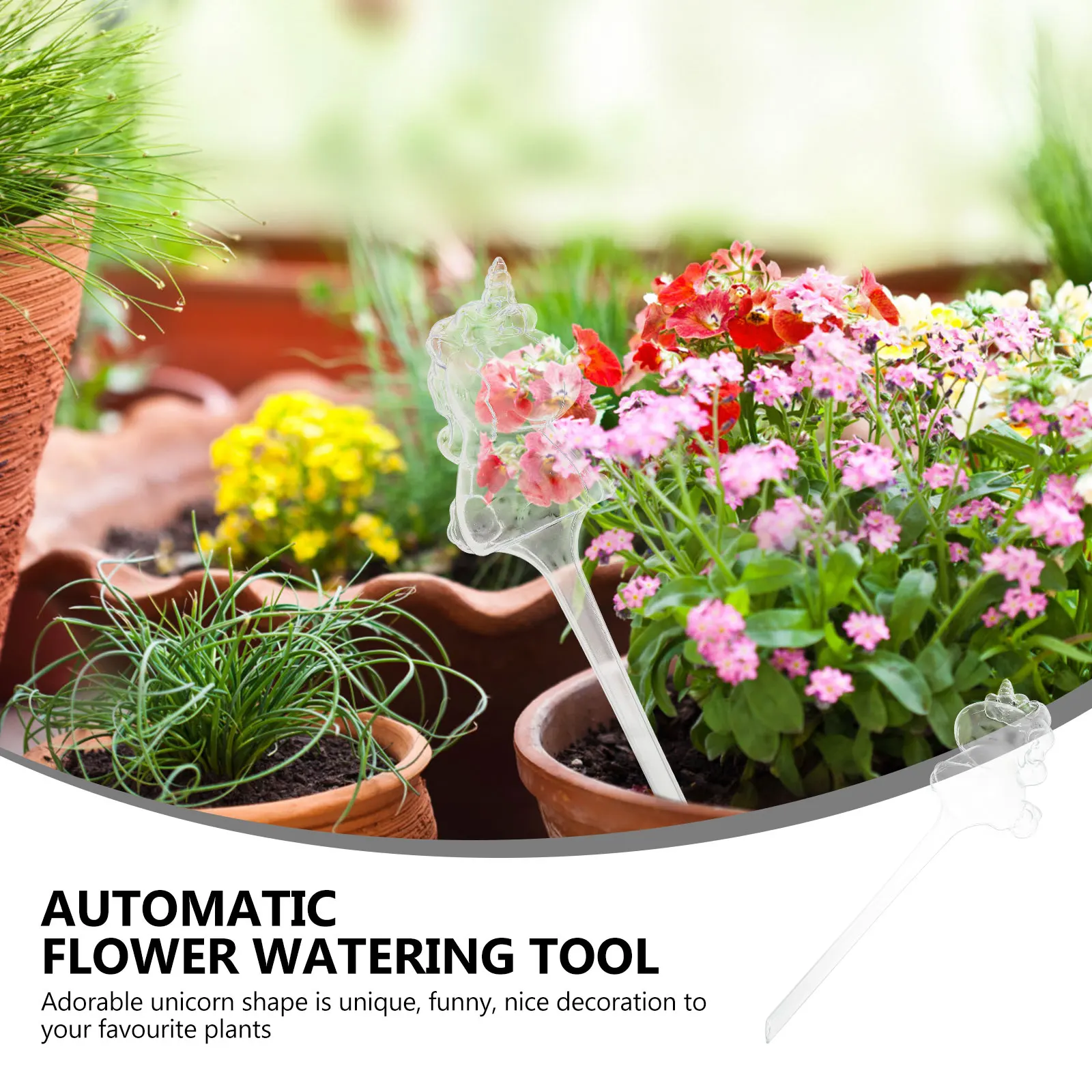 

2Pcs Unicorn Automatic Watering Tool PVC Durable for Plants Garden Patio Hanging Flower Irrigation Automatic Watering Device