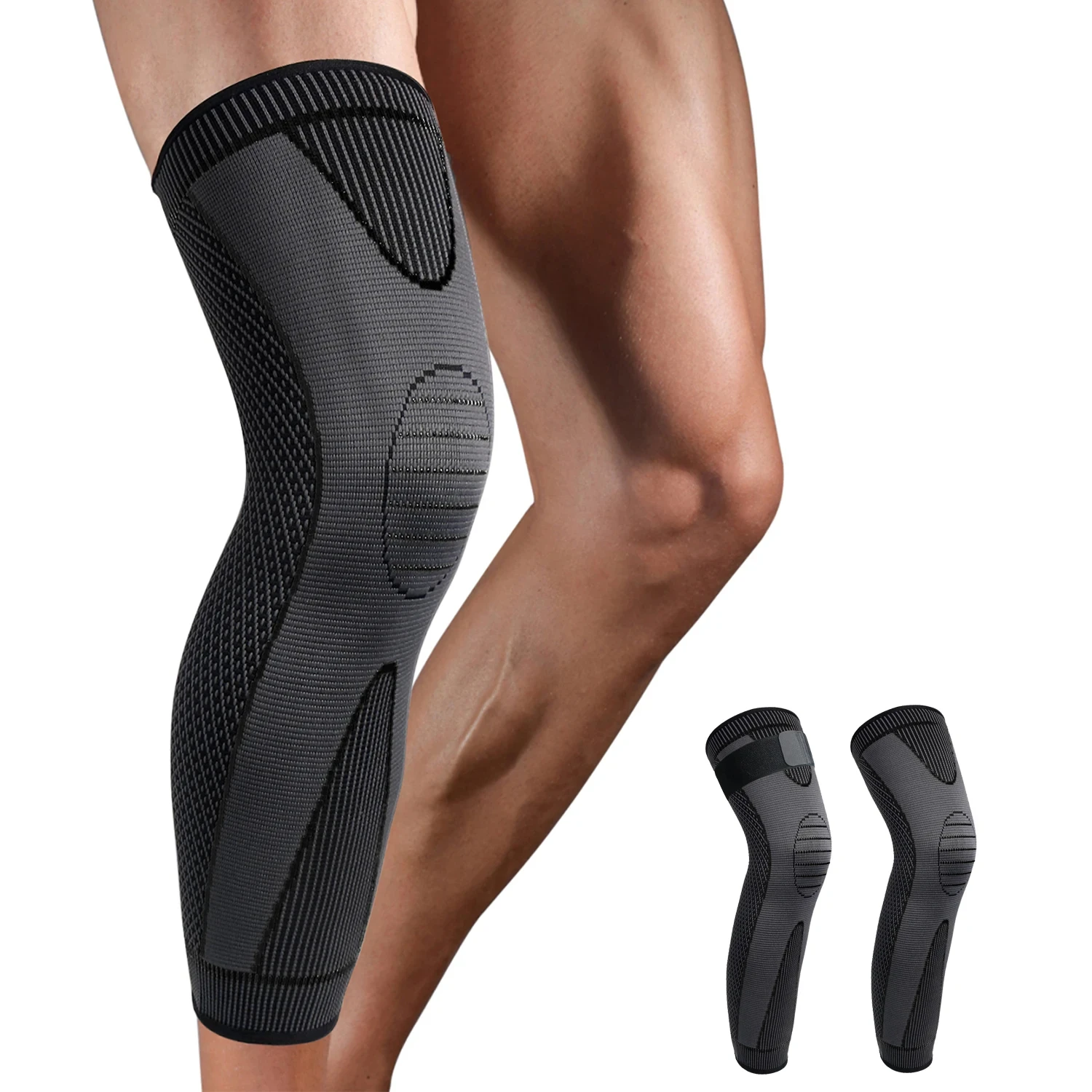 

2PCS Knee Support Brace Compression Long Full Legs Sleeve Arthritis Running Gym Sport Knee Pads