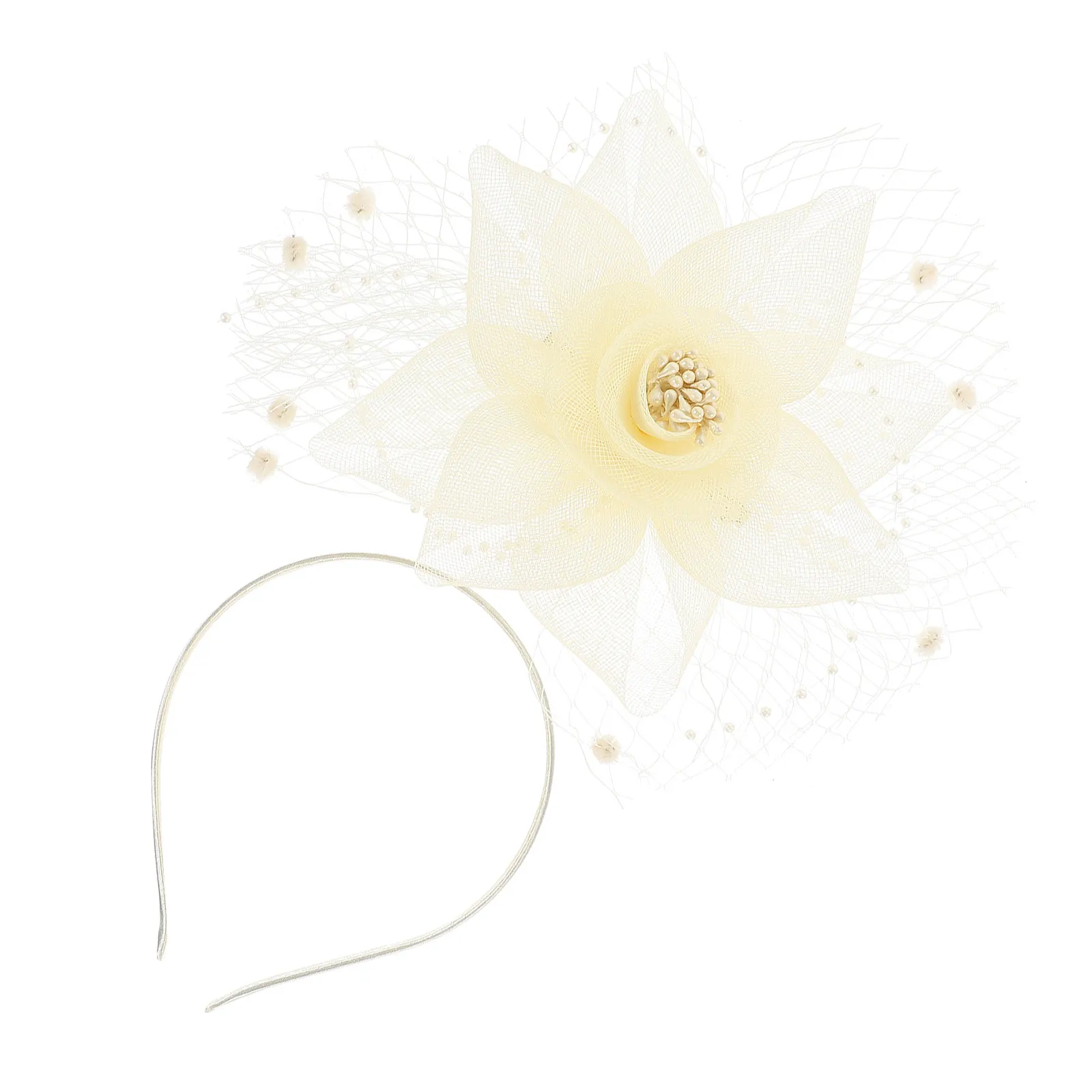 

Fascinator Headpiece for Women Exquisite Mesh Design Wedding Evening Banquet Halloween Christmas Valentine's Day Hair Accessory