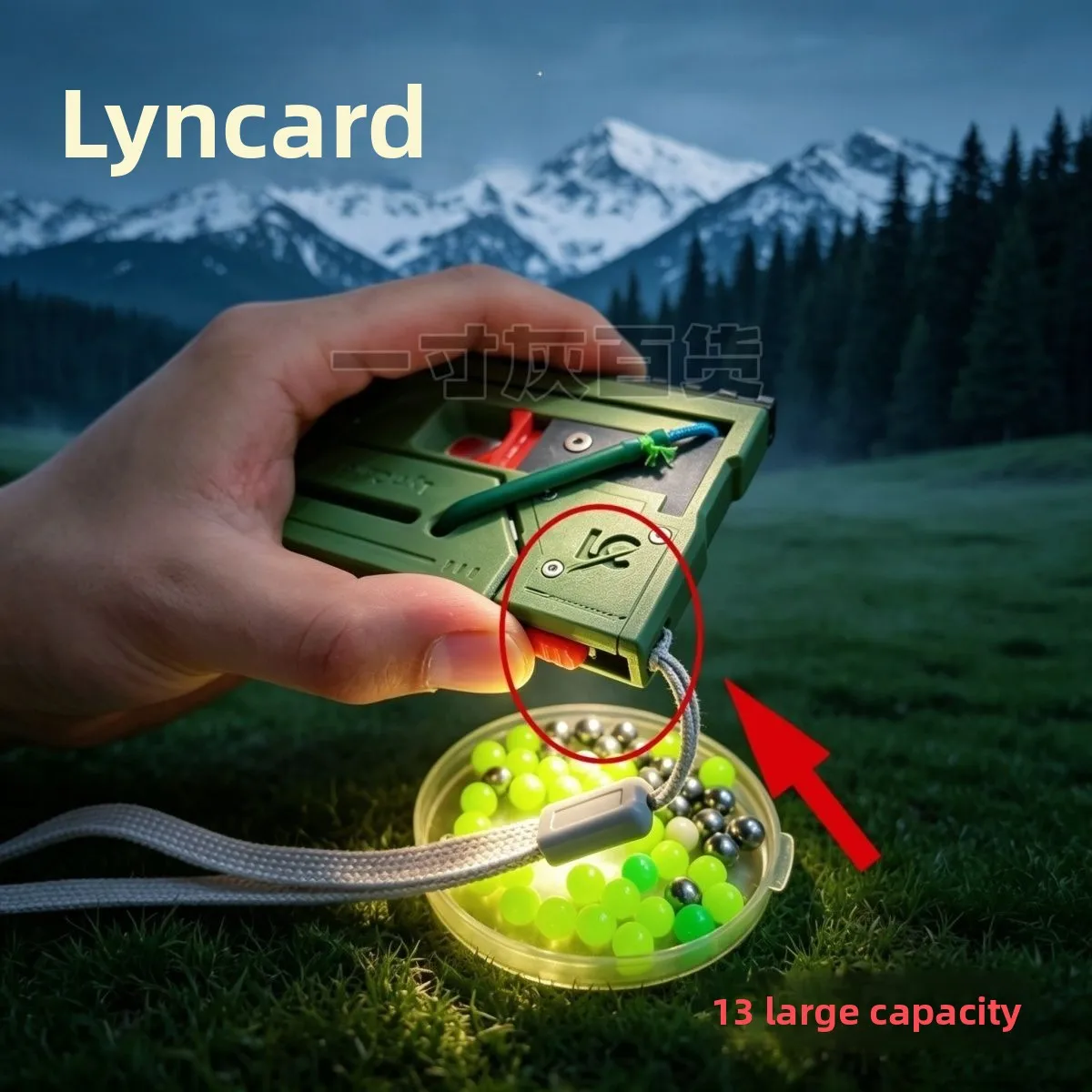 New LynCard Pocket Card Creative Decompression Gift Toy Outdoor Rubber Band Slingshot Enhance Folding Slingshot 3D PRINT PLASTIC