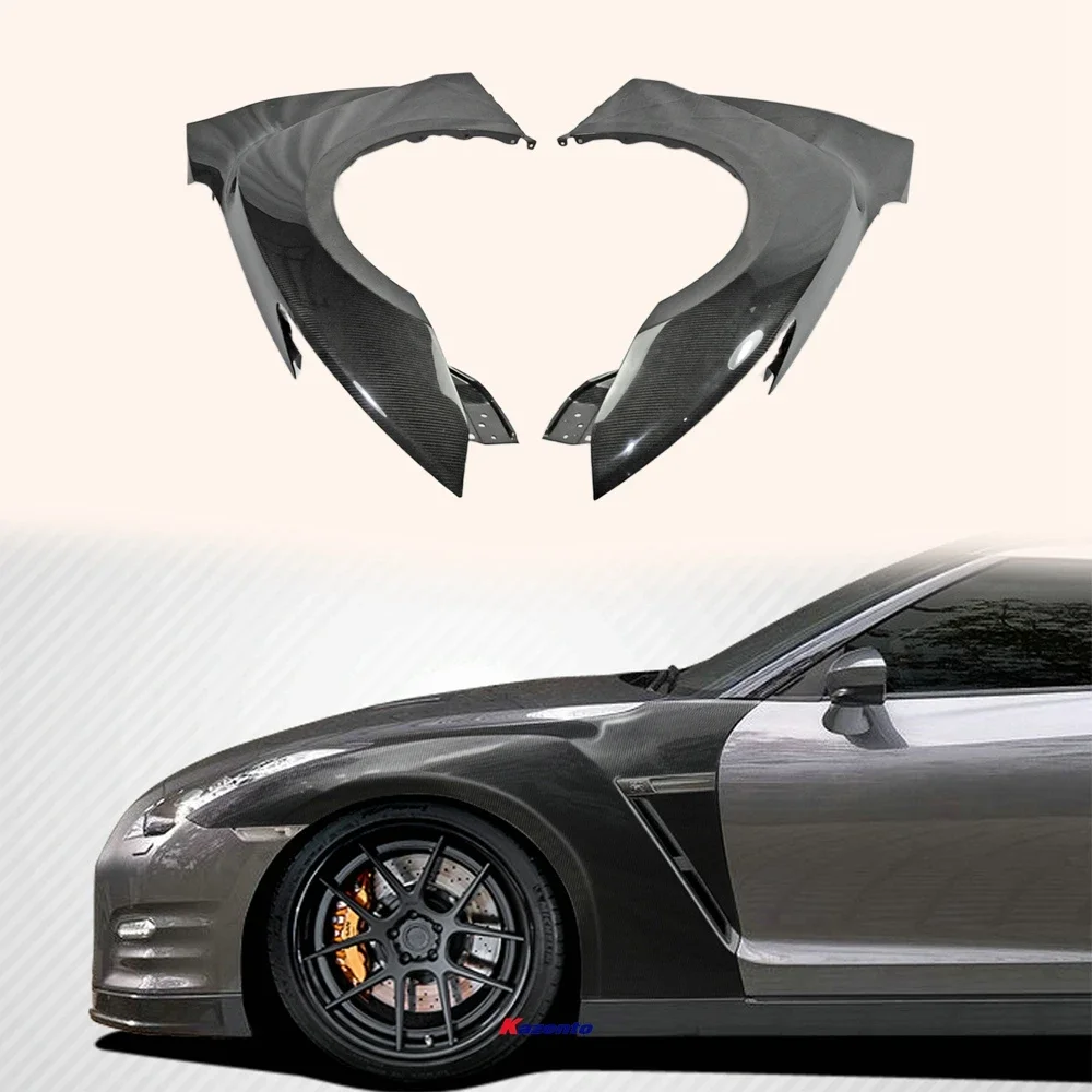 For Nissan  Gtr R35 2017 My17 Oem Front Fender (Air Vents Not Included) Carbon Fiber