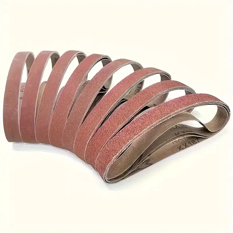 520x20 مللي متر 10 قطعة 60/100/240/320/800 # ماكينة صنفرة حزام صغيرة صغيرة لطحن الفولاذ المقاوم للصدأ وتلميع وإزالة الصدأ والنسيج الكاشط