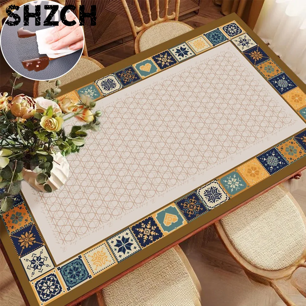 Table Cloth PVC Waterproof Oil Resistant Non Washable Brick Dining TableCloth Mantel Impermeable A Prueba . Aceite Y Sin Lavado