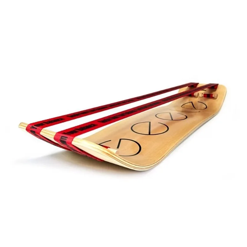 Dual Slackline Wooden Balance Board, Walking Yoga Pilates Training Plank for Surfing & Snowboarding Practice
