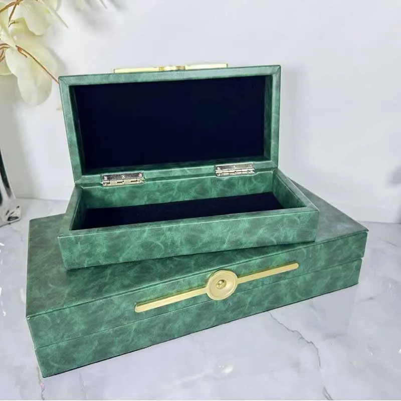 

Leather Jewelry Organizer Boxes Women Jewelry Storage Display Box Small Necklace Bracelet Ring Earrings Packaging Accessories