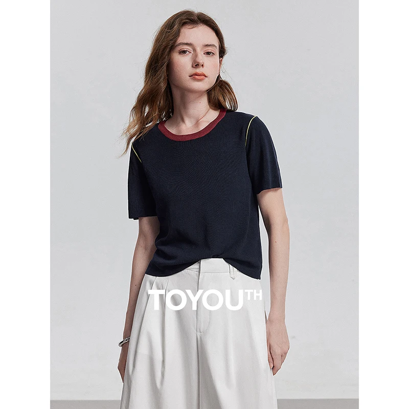 

TOYOUTH Women Knitwear 2025 Summer New Tops 8523022