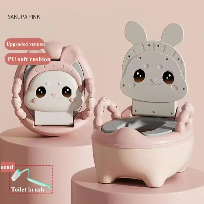 

Children's Pot Cartoon Rabbit Design Potty Chair Portable Baby Toilet Training Seat Child Perfect Gift for Boys and Girls Cute