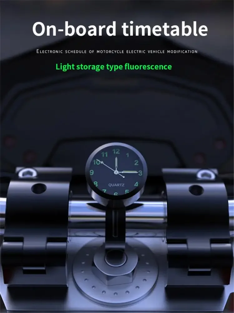 AliExpress NONE Motorcycle Handlebar Clock Durable Stainless Steel Refit Night Vision Waterproof Shockproof Buckle Watch For Motobike Bicycle
