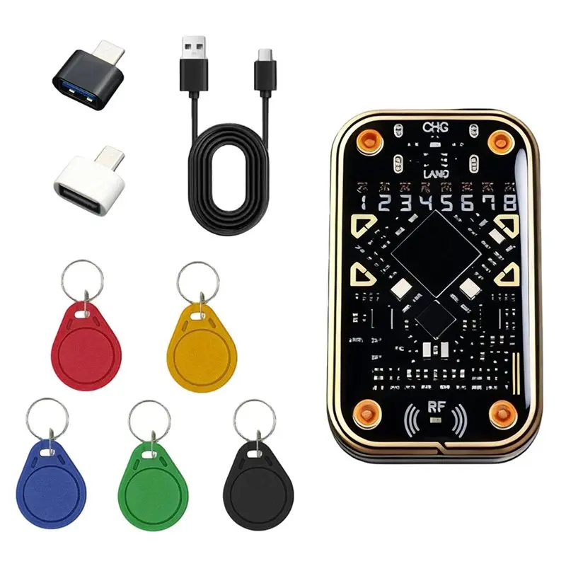 B67C Chameleon Ultra V2.0 5XUID Keychain RFID Smart Chip Reader  Duplicator 125Khz 13.56Mhz Card Decode RFID Reader
