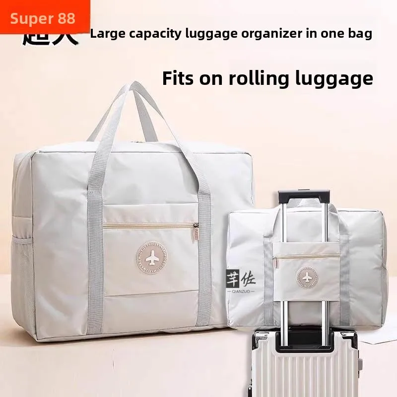 

Large Capacity Travel Bag for Men Short Distance Airport Check-In Student Dormitory Pull Rod Lightweight Delivery Storage Bag