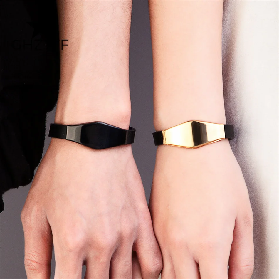 

Stainless Steel Braceles For Personalized Engraving Silicone Medical Alert ID Bracelet Emergency Wristband for Men Women Lovers