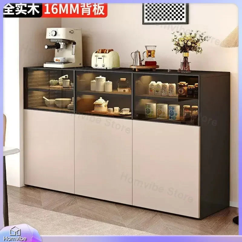 Modern Wall Mounted Dining Sideboard Living Room Tea Cabinet Wooden Storage Cupboard Practical Home Furniture Organizer Shelf