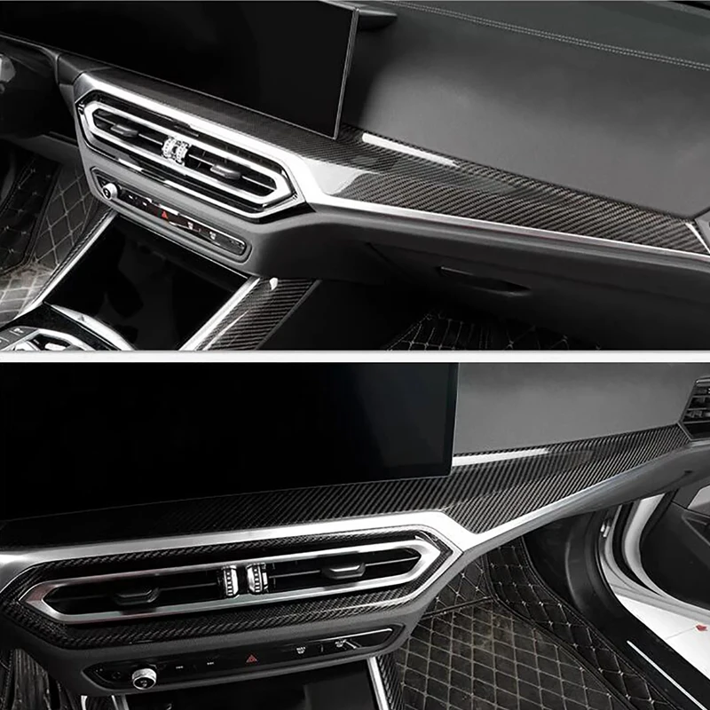 

For BMW 3 4 Series G20 G28 G22 G26 M3 G80 M4 G82 Real Carbon Fiber Center Console Dashboard Trim Cover Car Accessories