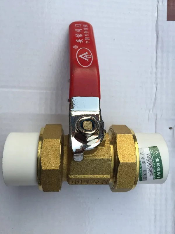 Octagonal cut-off valve 25 switch PPR ball valve, DN25 double union hot melt valve 6-point valve