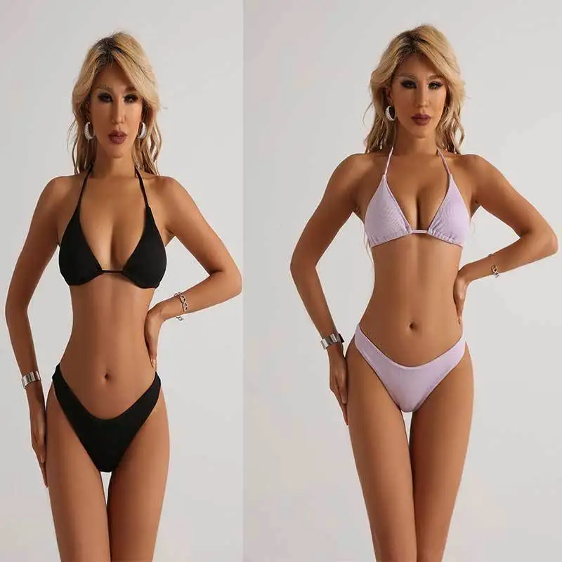 

Summer Women Sexy Bikini Set Push-up Padded Bra Thong Two Pieces Swimwear Beachwear Bathing Suit Female Sexy Swimsuits L59