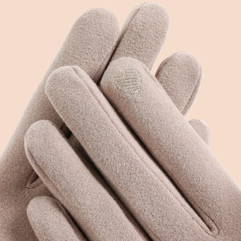 قفازات شتوية جديدة من Dralon قفازات دافئة قابلة للمس شاشة تعمل باللمس مقاومة للبرد والرياح قفازات كاملة الأصابع للفتيات #5