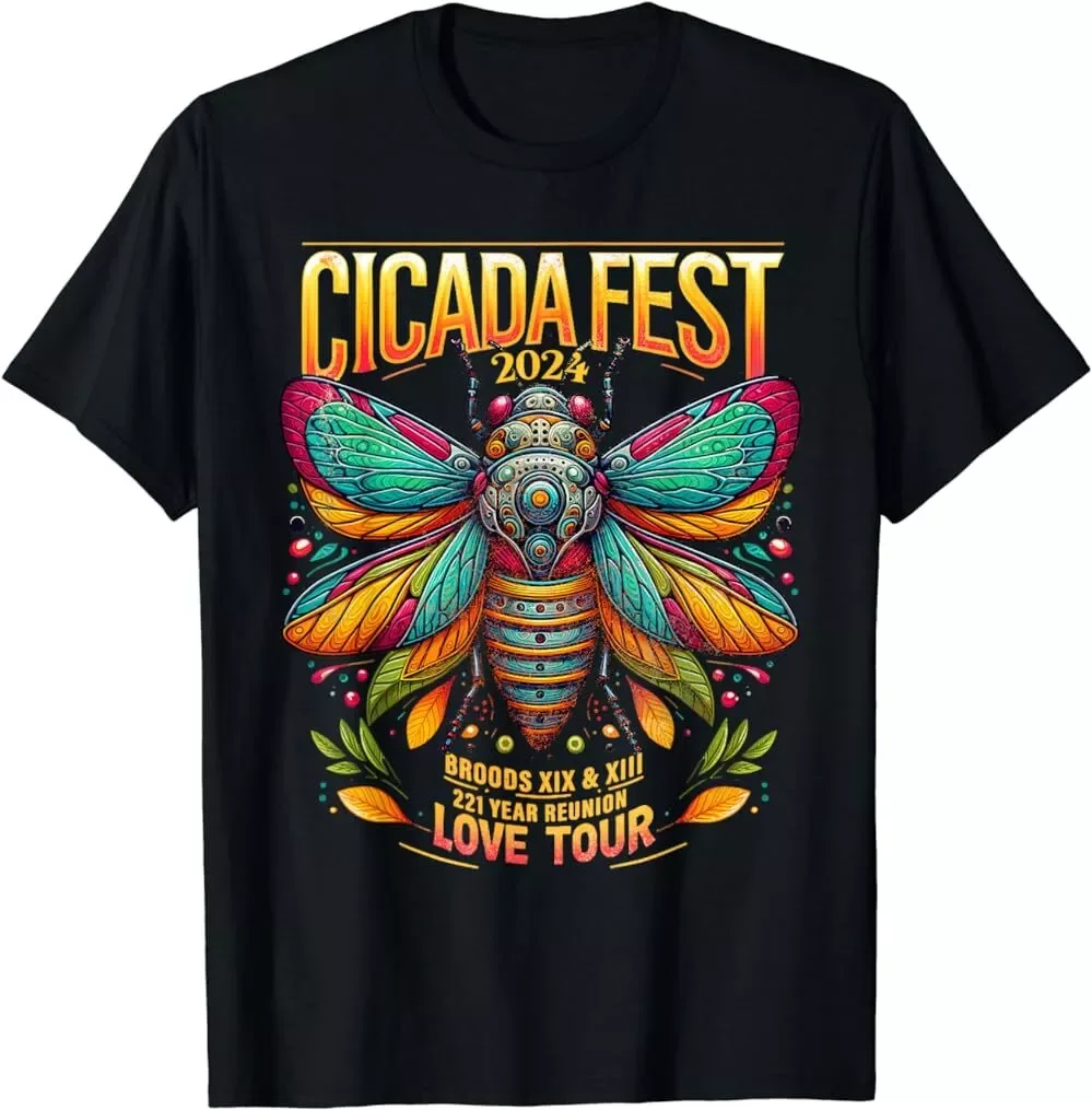 Entomology Cicada Fest 2024 Broods XIX XIII Cicada Lover Unisex T-Shirt