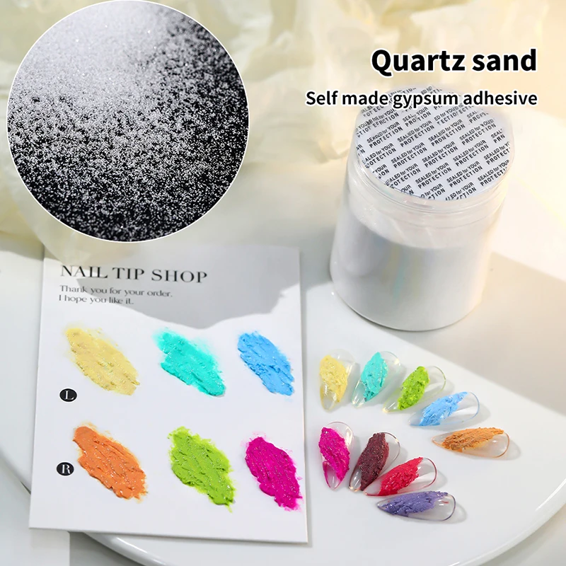 Nail Enhancement Quartz Sand Multifunctional Color Painting Adhesive Tapping Gradient Adhesive Material DIY Powder Gypsum