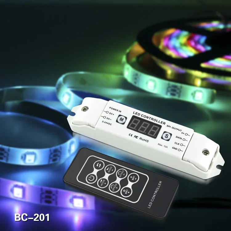 Imagem -05 - Controlador Digital Endereçável Led Strip Pixel Tape Lights Dc524v Bc-201 2801 2811 2812 6803 8806 ic 1000