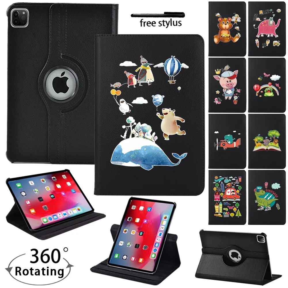 

For Apple Ipad Air 1/2 9.7"/Air 3 10.5"/Air4/5 10.9" Tablet Case with Wake-up Function 360 Rotating PU Leather Stand Cover Cases