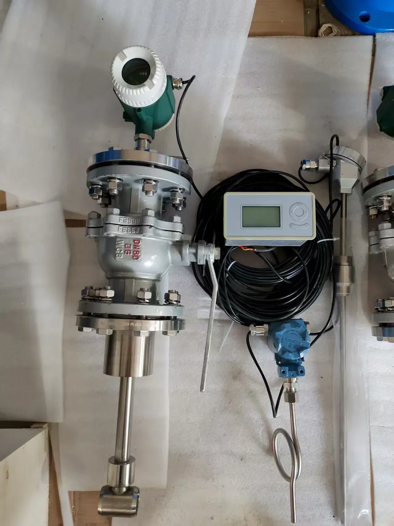 RS485 Stainless Steel Liquid Turbine Flowmeter Flange Connection 4.0MPA High Pressure OEM