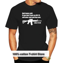 Jesus Said Ar - 15 Shirt - Luke 22 36 Bible Verse Summer Short Sleeves Cotton Fashiont Shirt