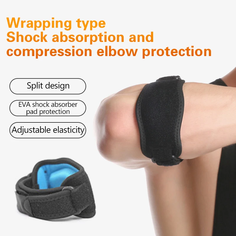 1pc Adjustable Elbow Support Basketball Tennis Golf Elbow Support Strap Elbow Pads Lateral Pain Syndrome Epicondylitis Braces