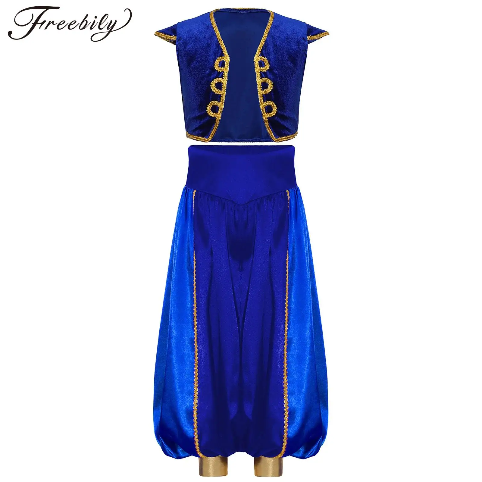 ชุดคอสเพลย์เจ้าชายอาหรับสำหรับเด็กในวันฮาโลวีน ชุดตัวละครในเทพนิยาย ชุดแฟนซีสำหรับเด็กในงานปาร์ตี้