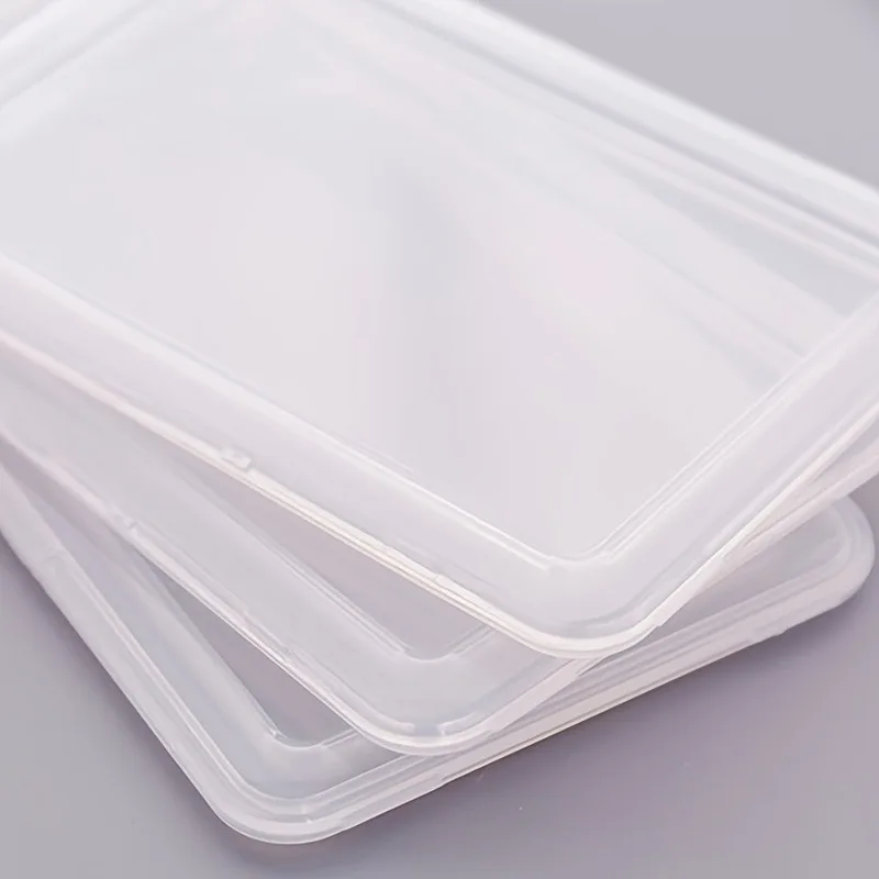 15Personalized Transparent Flip Cover ID Card Holder，Plastic protective box，Applicable to Bus Pass、Meal Card、Badge、Small Card、Of