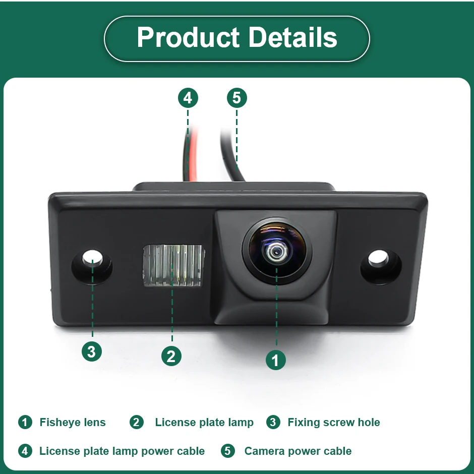 Rear View Camera For VW Volkswagen Santana Polo(3C) Tiguan Touareg Passat B4 B5 Skoda Fabia