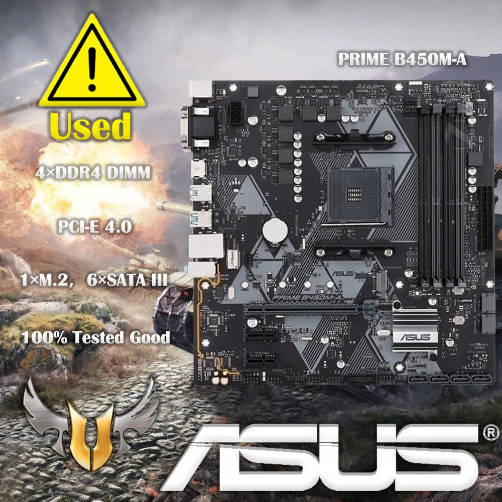 ASUS 프라임 B450M-A 정품 마더보드 소켓, AM4 DDR4 B450 데스크탑 마더보드 