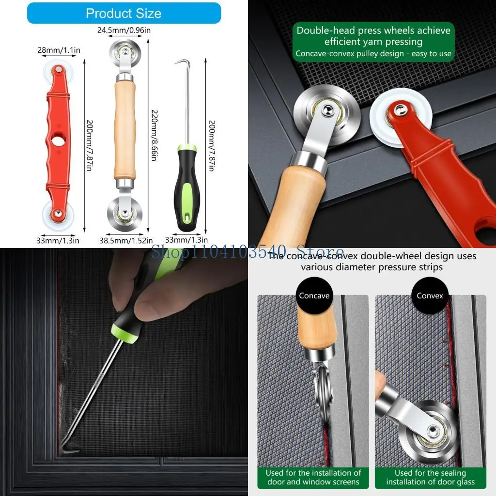 

02DC Эргономичный набор роликов экрана с двойной головкой и прочными металлическими заработками