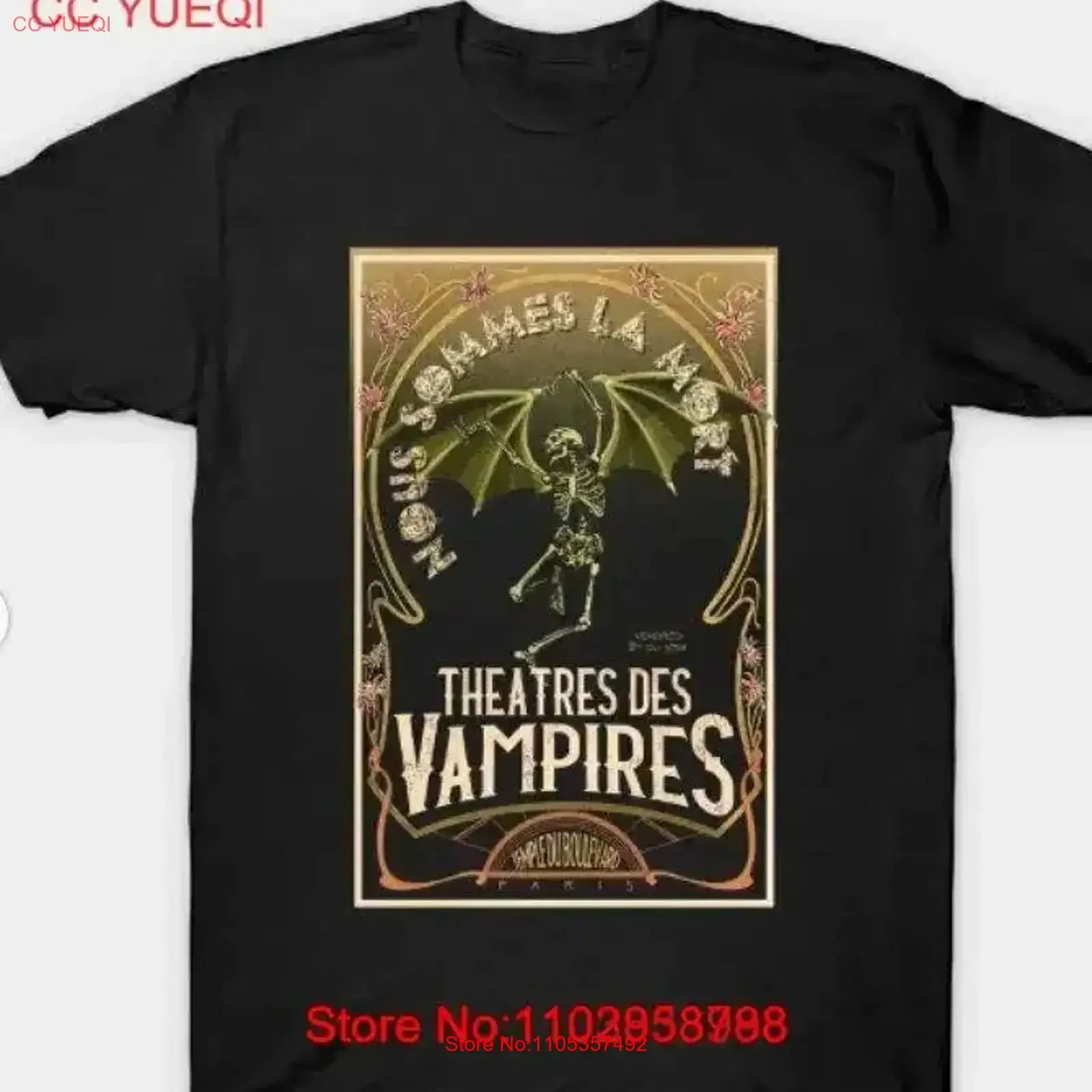 Theater of the Vampires T-Shirt im Vintage-Stil, gewaschene Grafik, lässig, vielseitig, Designerkleidung, bequem, dehnbar, Herren-Streetwear