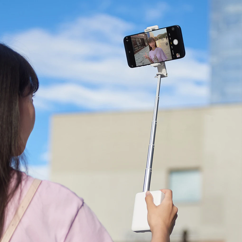 Portable Bluetooth Selfie Stick, Anti-Shake Stabilizer for Live Streaming, Vlogging, Travel & Photography (Mini Phone Mount)