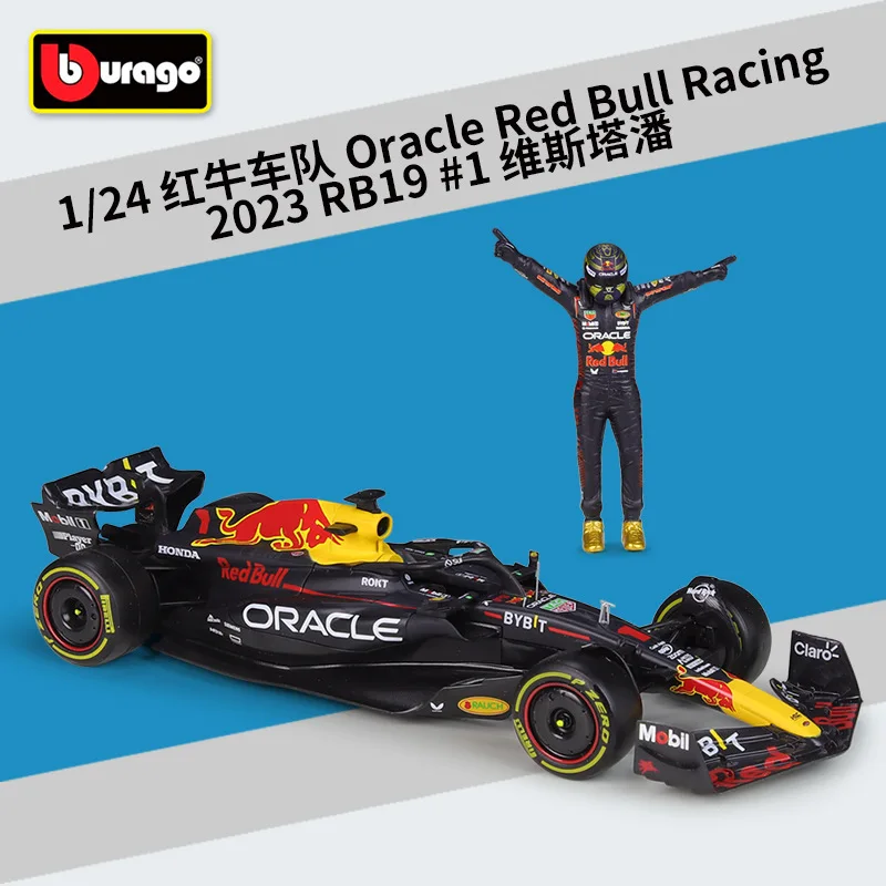 

Bburago 1:24 2023 F1 модель автомобиля из сплава с изображением красного быка, RB19 #1 Max Verstappen #11 Sergio Перез Формула 1