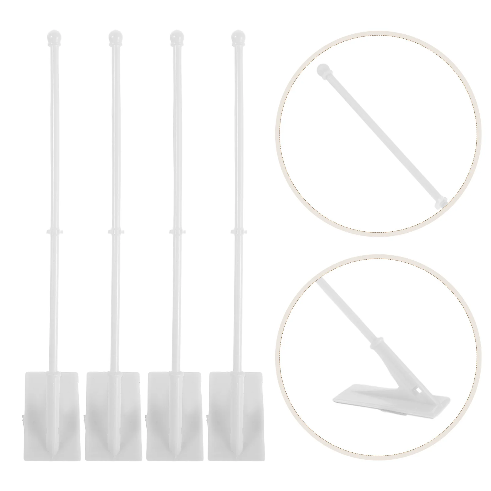 

15set Car Flag Poles Self-Adhesive Plastic Stick-On Window Mounts For Vehicle Exterior Decor National Flag Display Automotive