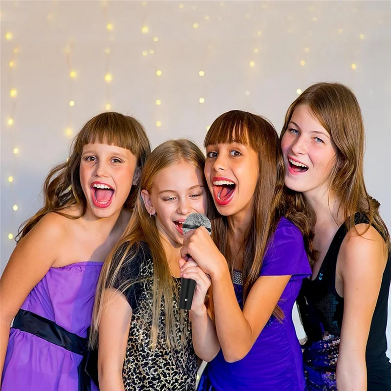 音楽誕生日コスチュームプレイマイク小道具、プラスチックごっこ遊び小道具2個用