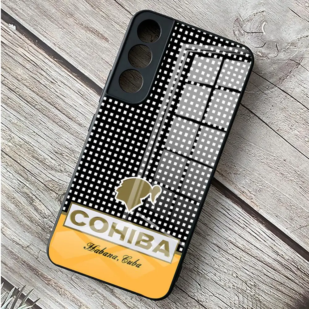 Cohiba Habanos Cigar pattern Phone Case hot for Samsung s 24 ultra plus 23 22 21 20 a 34 54 53 note20 m 54 glass cover