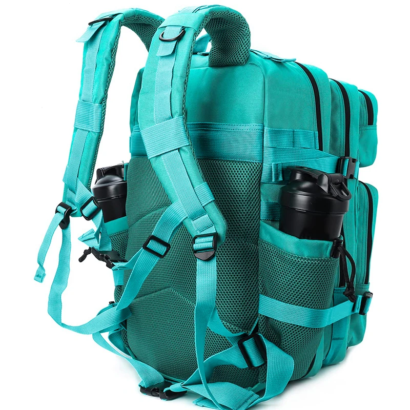 45L التكتيكية على ظهره الرجال في الهواء الطلق مقاوم للماء الرياضة السفر رياضة المشي لمسافات طويلة علة خارج حقيبة التخييم العسكرية الصيد بقاء الظهر