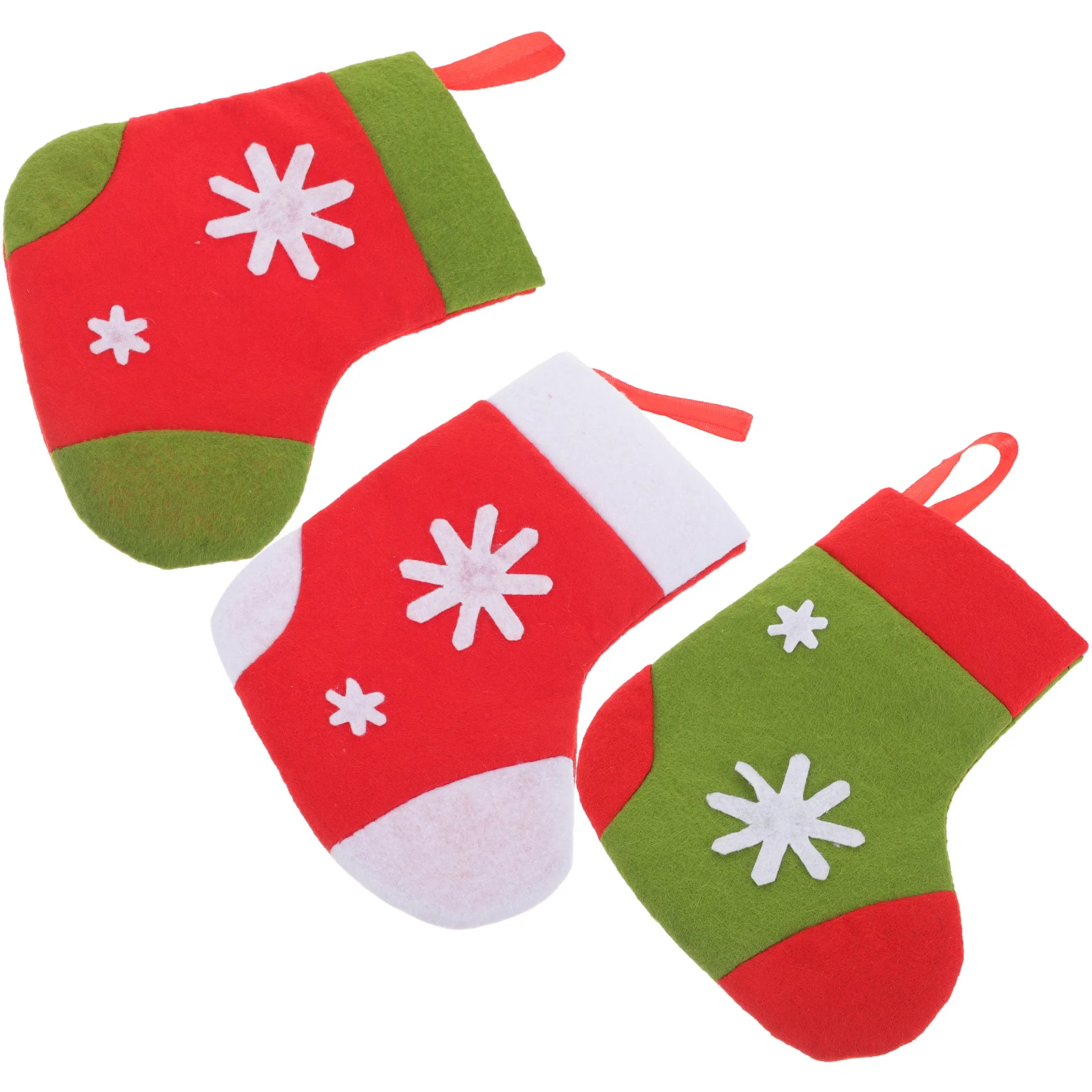 

3Pcs Christmas Stocking Tableware Bag Xmas Cutlery Sock Holder Festival Silverware Pouch Xmas Party Decoration